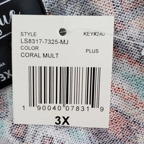 Younique Multi-Color Tribal Aztec Fringe Lace Stretchy Sweater Top NEW Size 3X - Picture 11 of 14